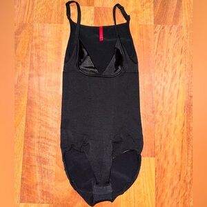 Spanx Women's black Bodysuit shapewear open bust small